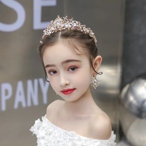 Cute Pink Rhinestone Tiara Set for Girls